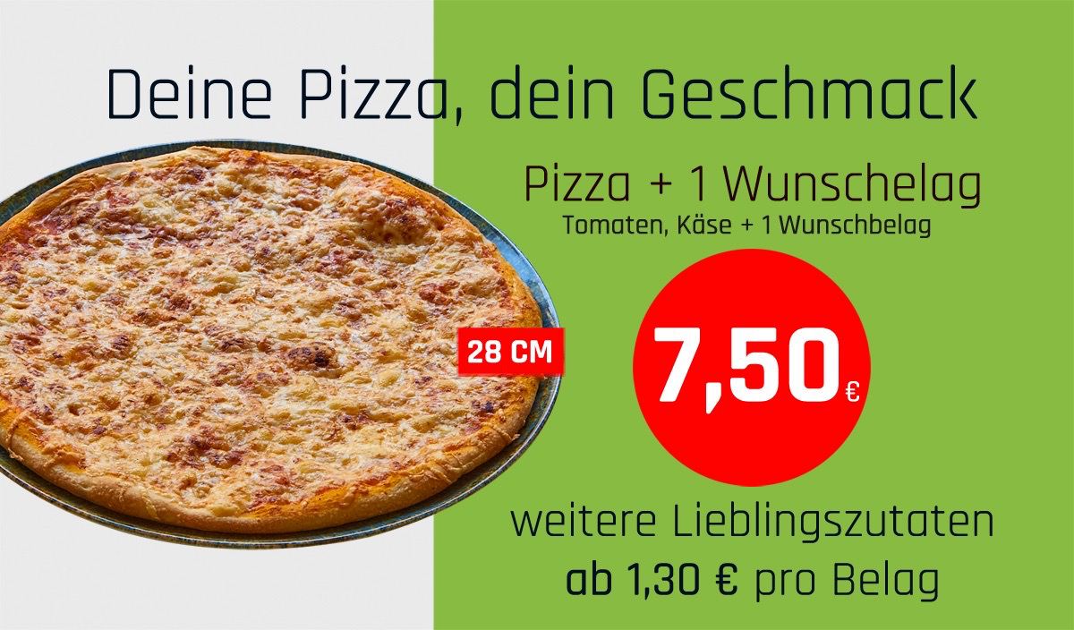 Wunsch-Pizza: Erstelle deine Lieblingspizza